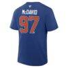 Connor McDavid Edmonton Oilers Fashion7 Captain Authentic Stack Name & Number T-Shirt - - Detail View
