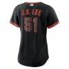 Jung Hoo Lee San Francisco Giants Nike Women's Alternate Replica Jersey - Black - Detail View