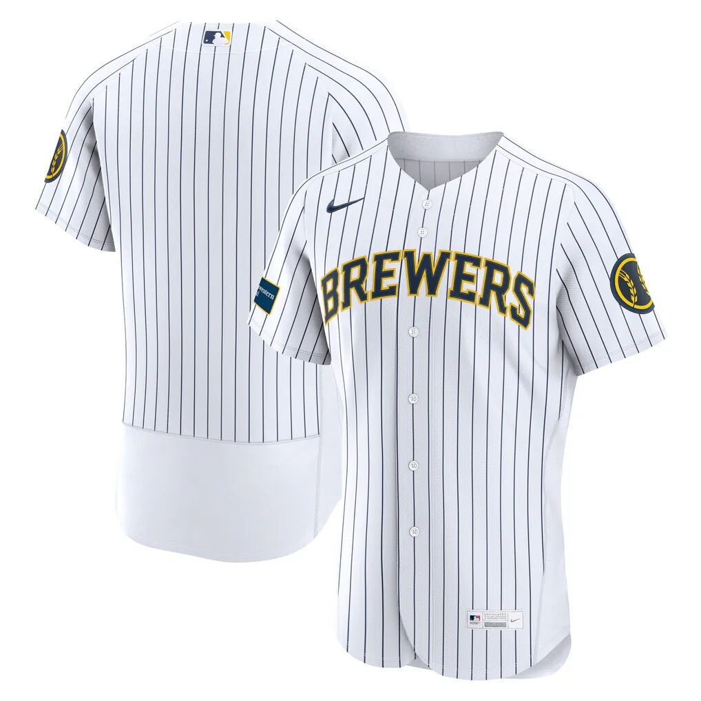 Milwaukee Brewers Nike Alternate Sponsor Patch Authentic Jersey