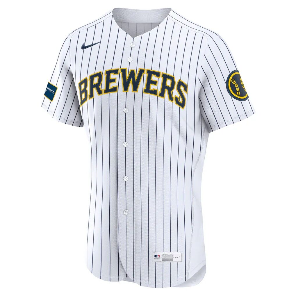Milwaukee Brewers Nike Alternate Sponsor Patch Authentic Jersey