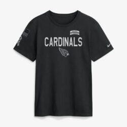 Arizona Cardinals Nike 2026 Salute to Service Sideline Dri-FIT T-Shirt - Black - Front View