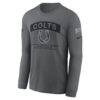 Indianapolis Colts Nike 2026 Salute to Service Long Sleeve T-Shirt - Gray - Detail View