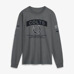 Indianapolis Colts Nike 2026 Salute to Service Long Sleeve T-Shirt - Gray - Front View