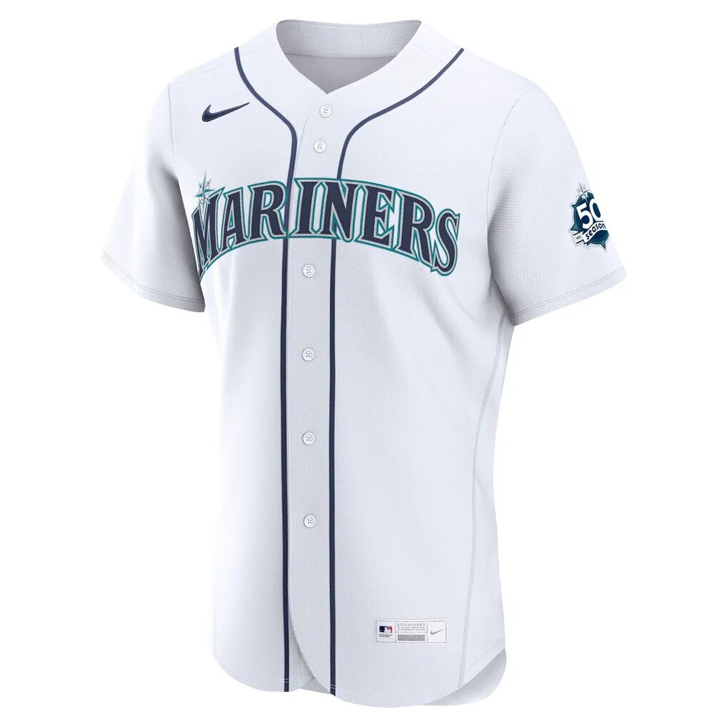 Seattle Mariners Nike 50th Anniversary Patch Home Authentic Jersey