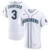 J.P. Crawford Seattle Mariners Nike Home 50th Season Authentic Jersey - White - Front View