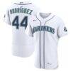 Julio Rodriguez Seattle Mariners Nike Home 50th Season Authentic Jersey - White - Front View