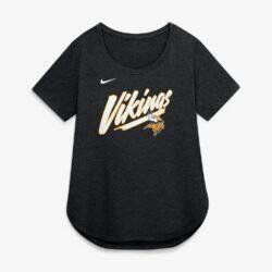 Minnesota Vikings Nike Women's Primetime Tri-Blend T-Shirt - Black - Alt1