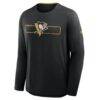 Pittsburgh Penguins Fashion7 Authentic Pro Rink Tech Long Sleeve T-Shirt - Black - Detail View