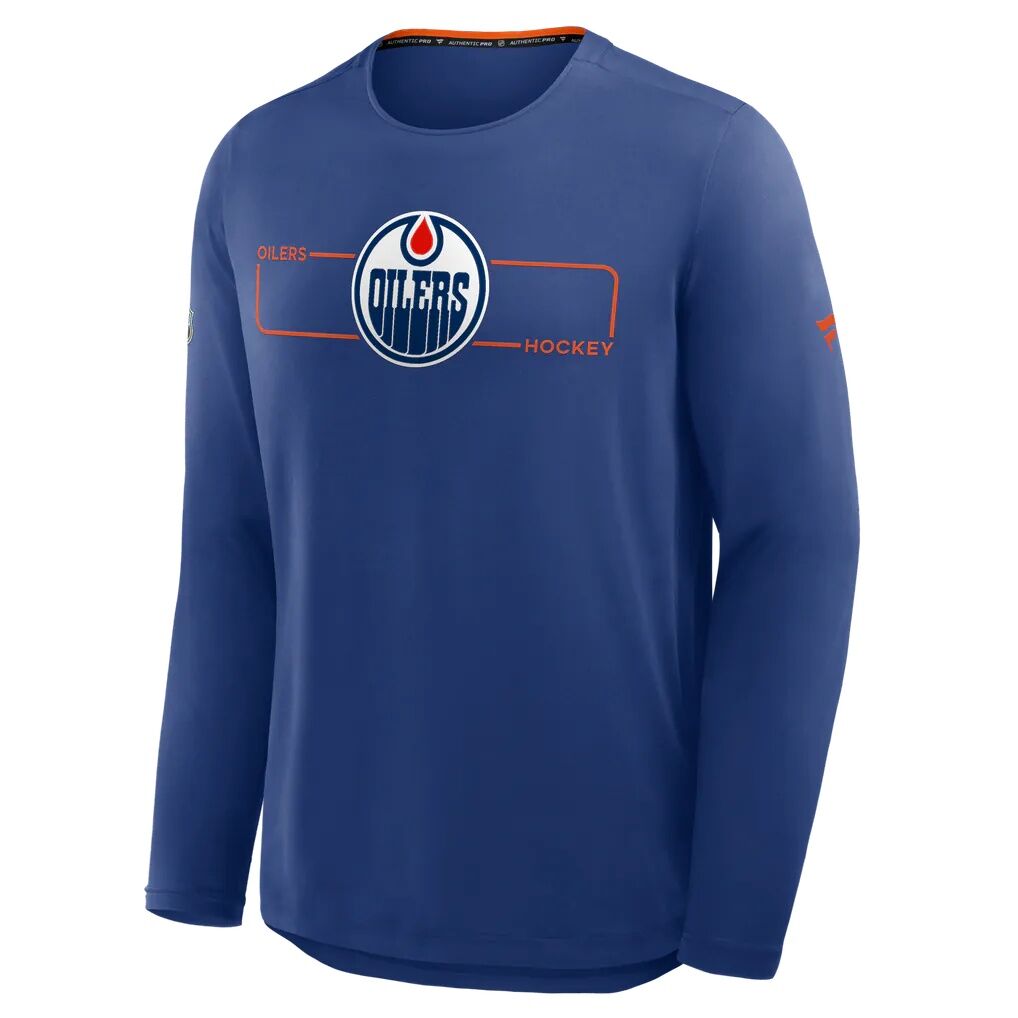 Edmonton Oilers Fashion7 Authentic Pro Rink Tech Long Sleeve T-Shirt - Royal