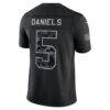 Jayden Daniels Washington Commanders Nike 2026 Salute to Service Stitched Limited Jersey - Black - Detail View