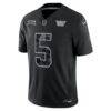 Jayden Daniels Washington Commanders Nike 2026 Salute to Service Stitched Limited Jersey - Black - Side View
