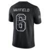 Baker Mayfield Tampa Bay Buccaneers Nike 2026 Salute to Service Stitched Limited Jersey - Black - Detail View