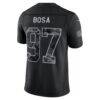 Nick Bosa San Francisco 49ers Nike 2026 Salute to Service Stitched Limited Jersey - Black - Detail View