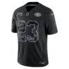 Christian McCaffrey San Francisco 49ers Nike 2026 Salute to Service Stitched Limited Jersey - Black - Side View