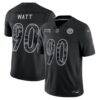T.J. Watt Pittsburgh Steelers Nike 2026 Salute to Service Stitched Limited Jersey - Black - Front View