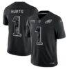 Jalen Hurts Philadelphia Eagles Nike 2026 Salute to Service Stitched Limited Jersey - Black - Front View