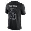 Garrett Wilson New York Jets Nike 2026 Salute to Service Stitched Limited Jersey - Black - Detail View