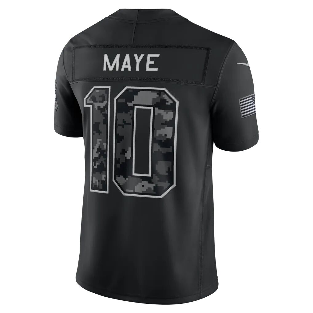 Drake Maye New England Patriots Nike 2026 Salute to Service Stitched Limited Jersey