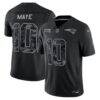 Drake Maye New England Patriots Nike 2026 Salute to Service Stitched Limited Jersey - Black - Front View