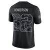 TreVeyon Henderson New England Patriots Nike 2026 Salute to Service Stitched Limited Jersey - Black - Detail View