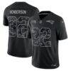 TreVeyon Henderson New England Patriots Nike 2026 Salute to Service Stitched Limited Jersey - Black - Front View