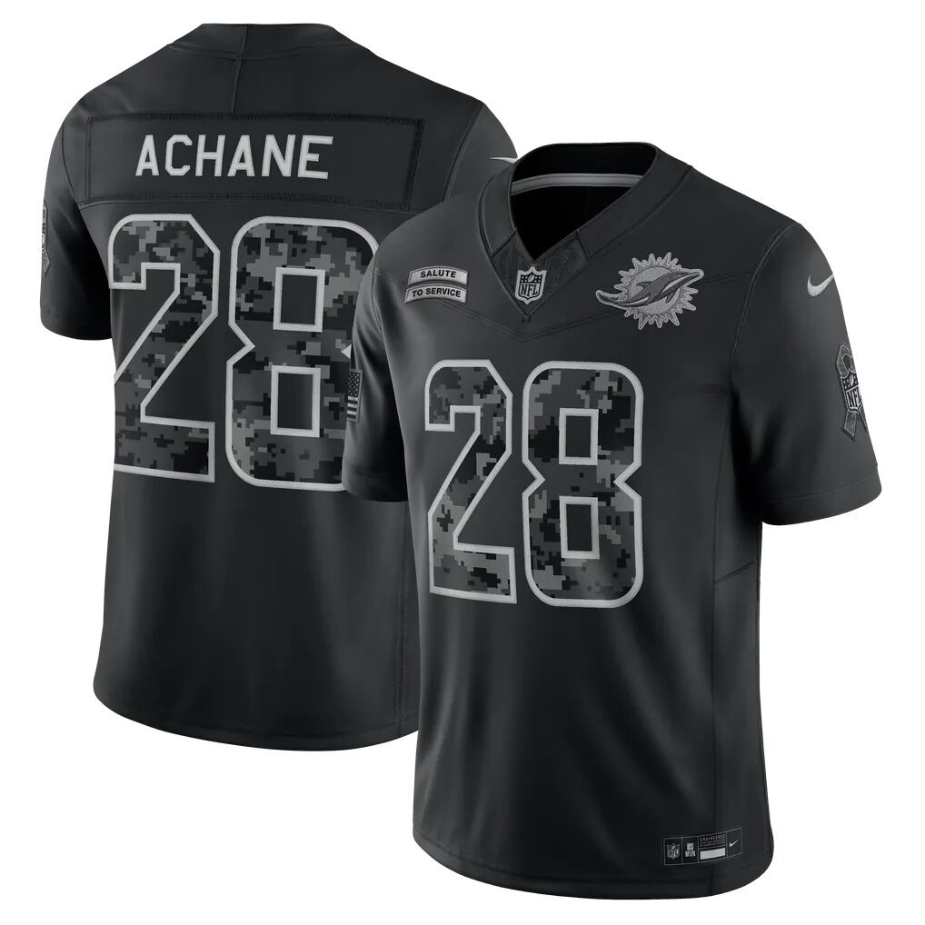 De'Von Achane Miami Dolphins Nike 2026 Salute to Service Stitched Limited Jersey