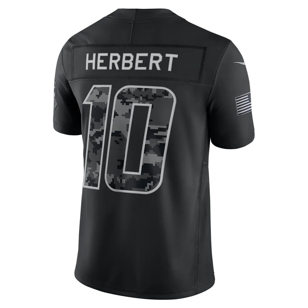 Justin Herbert Los Angeles Chargers Nike 2026 Salute to Service Stitched Limited Jersey