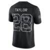 Jonathan Taylor Indianapolis Colts Nike 2026 Salute to Service Stitched Limited Jersey - Black - Detail View