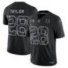 Jonathan Taylor Indianapolis Colts Nike 2026 Salute to Service Stitched Limited Jersey - Black - Front View