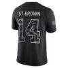 Amon-Ra St. Brown Detroit Lions Nike 2026 Salute to Service Stitched Limited Jersey - Black - Detail View