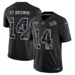 Amon-Ra St. Brown Detroit Lions Nike 2026 Salute to Service Stitched Limited Jersey - Black - Front View