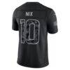 Bo Nix Denver Broncos Nike 2026 Salute to Service Stitched Limited Jersey - Black - Detail View