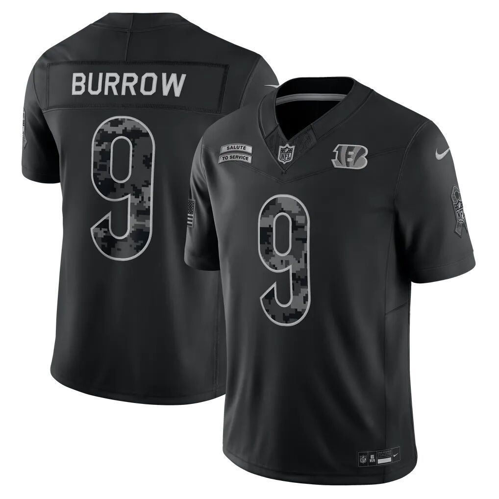 Joe Burrow Cincinnati Bengals Nike 2026 Salute to Service Stitched Limited Jersey