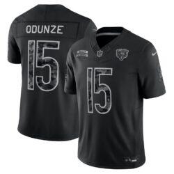 Rome Odunze Chicago Bears Nike 2026 Salute to Service Stitched Limited Jersey - Black - Front View