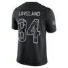 Colston Loveland Chicago Bears Nike 2026 Salute to Service Stitched Limited Jersey - Black - Detail View