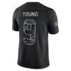 Bryce Young Carolina Panthers Nike 2026 Salute to Service Stitched Limited Jersey - Black - Detail View