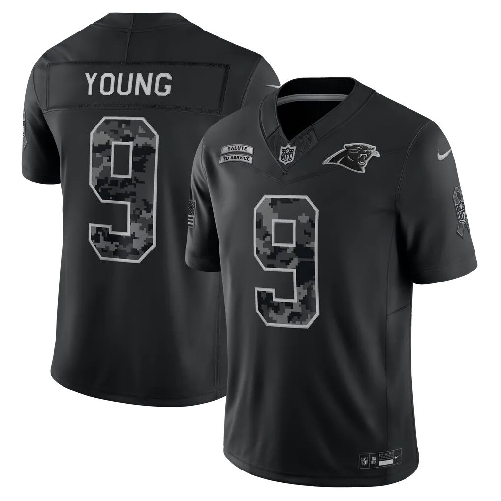 Bryce Young Carolina Panthers Nike 2026 Salute to Service Stitched Limited Jersey