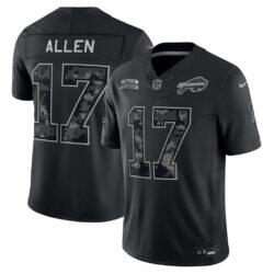 Josh Allen Buffalo Bills Nike 2026 Salute to Service Stitched Limited Jersey - Black - Front View