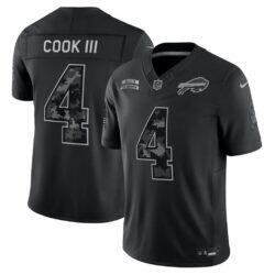 James Cook III Buffalo Bills Nike 2026 Salute to Service Stitched Limited Jersey - Black - Front View