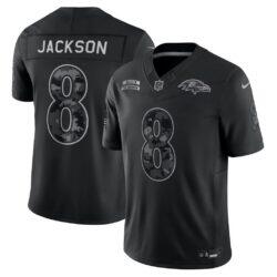 Lamar Jackson Baltimore Ravens Nike 2026 Salute to Service Stitched Limited Jersey - Black - Front View