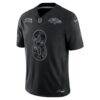 Lamar Jackson Baltimore Ravens Nike 2026 Salute to Service Stitched Limited Jersey - Black - Side View