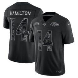 Kyle Hamilton Baltimore Ravens Nike 2026 Salute to Service Stitched Limited Jersey - Black - Front View