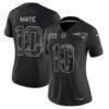 Drake Maye New England Patriots Nike Women's 2026 Salute to Service Stitched Limited Jersey - Black - Front View