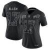 Josh Allen Buffalo Bills Nike Women's 2026 Salute to Service Stitched Limited Jersey - Black - Front View