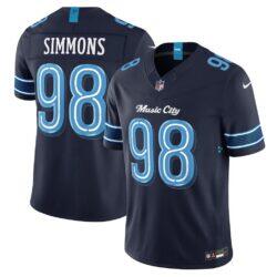 Jeffery Simmons Tennessee Titans Nike 2026 Rivalries Collection Stitched Limited Jersey - Navy - Front View