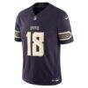 Justin Jefferson Minnesota Vikings Nike 2026 Rivalries Collection Stitched Limited Jersey - Purple - Back View