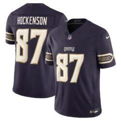 T.J. Hockenson Minnesota Vikings Nike 2026 Rivalries Collection Stitched Limited Jersey - Purple - Front View