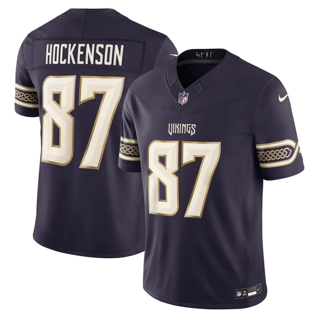 T.J. Hockenson Minnesota Vikings Nike 2026 Rivalries Collection Stitched Limited Jersey
