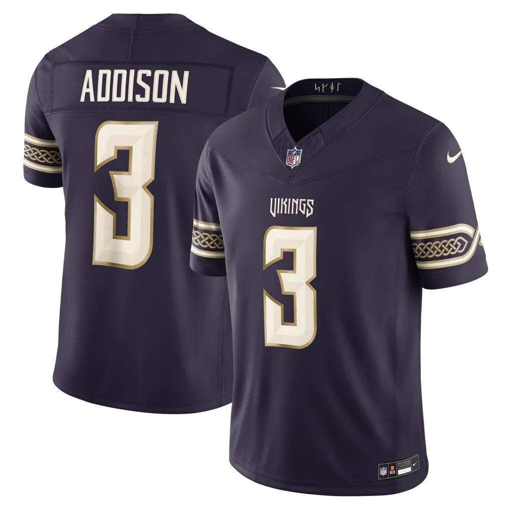 Jordan Addison Minnesota Vikings Nike 2026 Rivalries Collection Stitched Limited Jersey