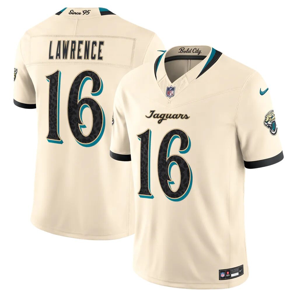 Trevor Lawrence Jacksonville Jaguars Nike 2026 Rivalries Collection Stitched Limited Jersey - Natural